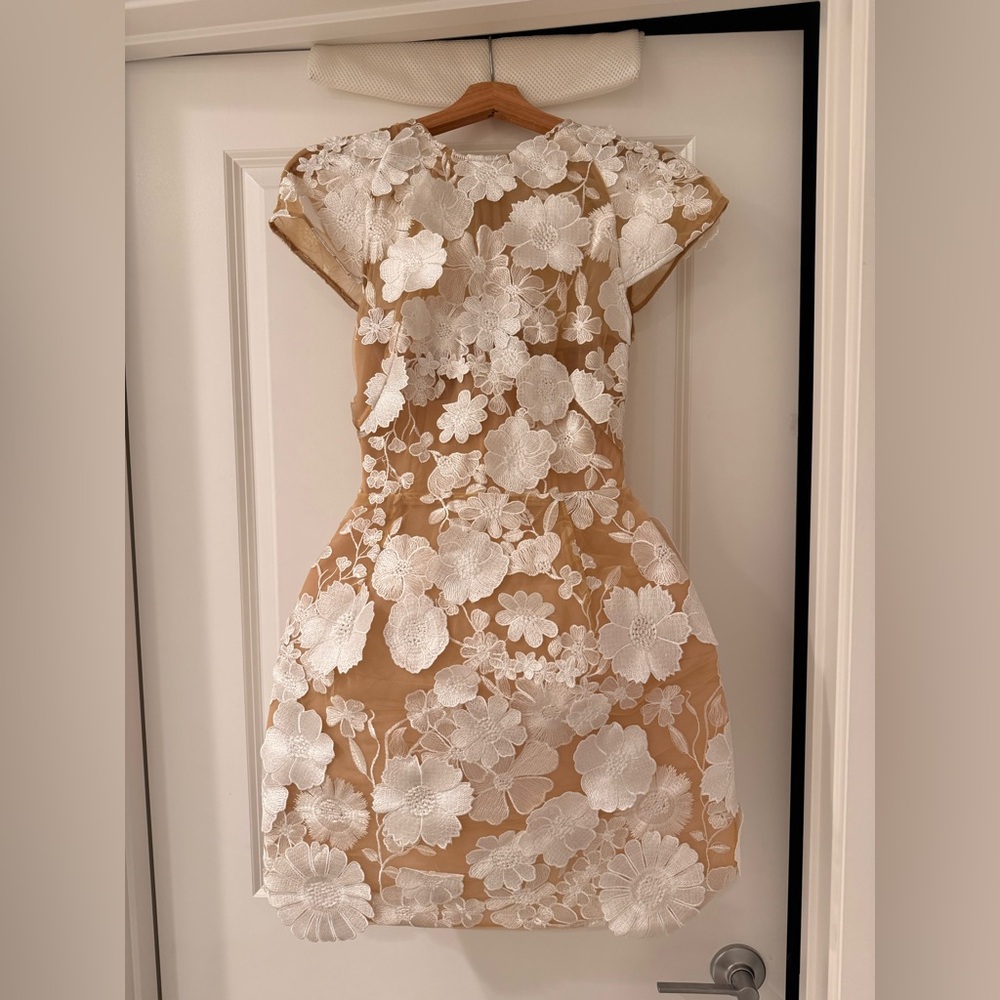NWOT BRONX AND BANCO Jasmine Cap-Sleeve Floral Lace Minidress - Picture 7 of 15